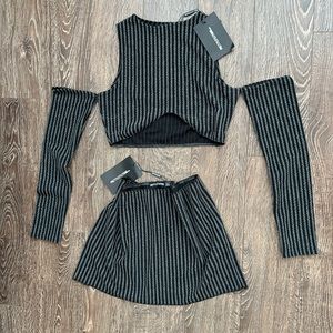 PrettyLittleThing Striped skirt set